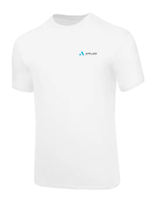 Core Blend White T-Shirt w/Applied Logo