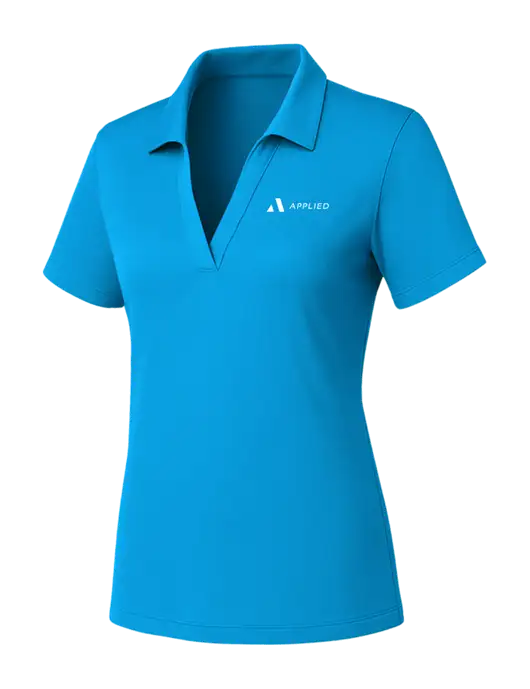 Womens Sapphire PosiCharge RacerMesh Polo w/Applied Logo
