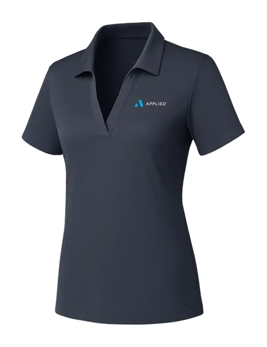 Womens Dark Grey PosiCharge RacerMesh Polo w/Applied Logo