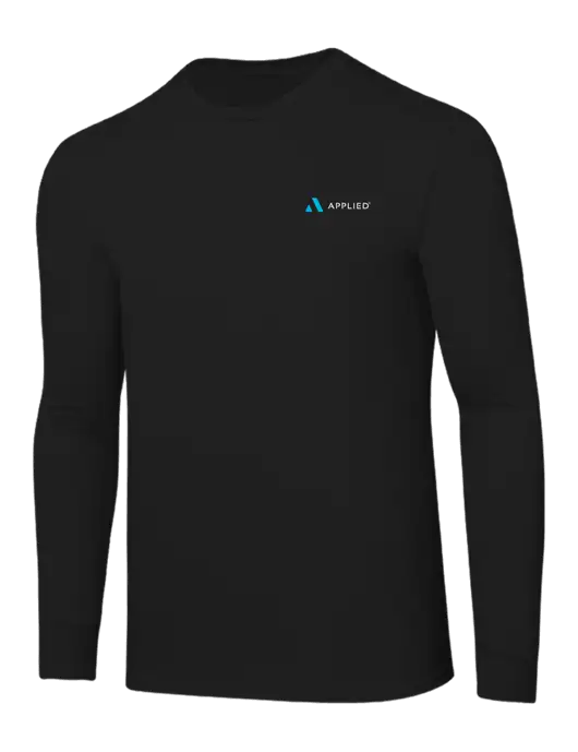 Core Blend Black Long Sleeve Tee w/Applied Logo