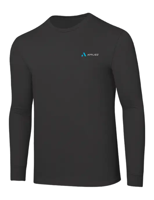 Core Blend Charcoal Grey Long Sleeve Tee w/Applied Logo