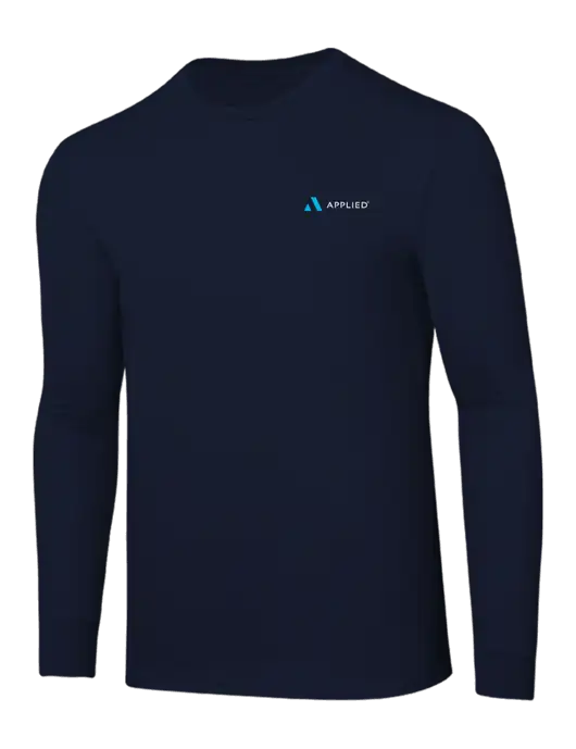 Core Blend Navy Long Sleeve Tee w/Applied Logo