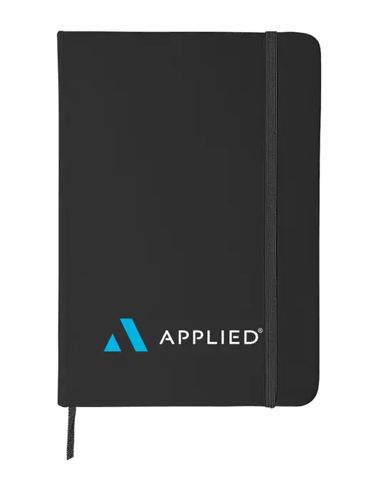 Black Comfort Touch Bound Journal 5" X 7" w/Applied Logo