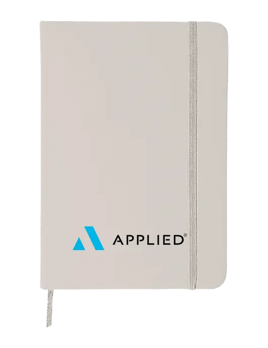 White Comfort Touch Bound Journal 5" X 7" w/Applied Logo