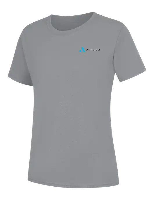 Womens Light Grey Heather Core Blend Tee w/Applied Logo