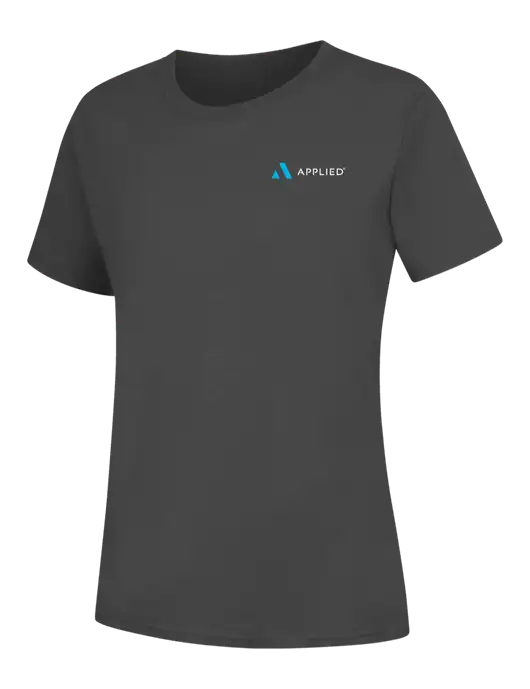 Womens Charcoal Core Blend Tee w/Applied Logo