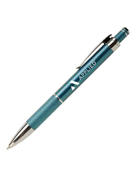 Diamond Etched Sapphire Pen - Black Ink w/Applied Logo