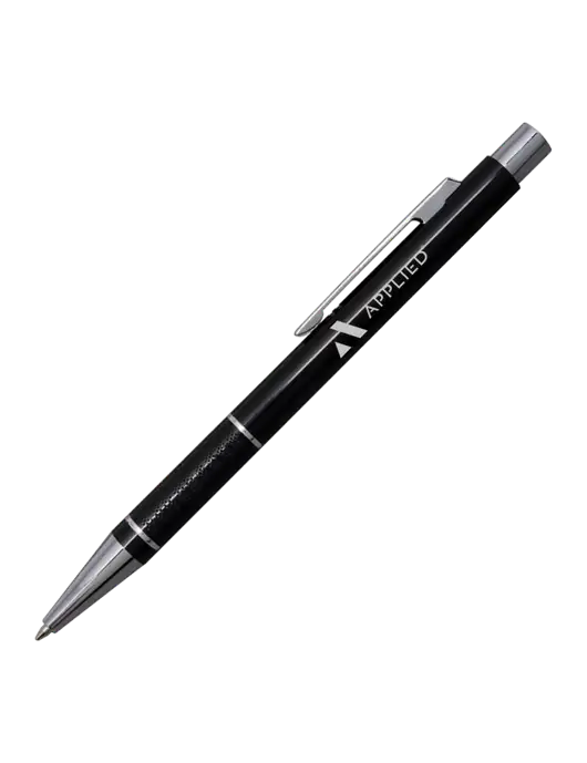 St George Black Pen - Blue Ink w/Applied Logo