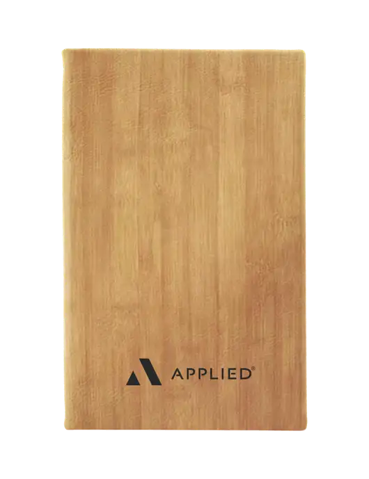 Bamboo Leatherette 5.25 x 8.25 Journal w/Applied Logo