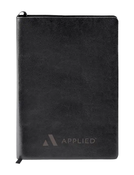 Fabrizio Black Soft Cover 5.75 x 8.125 Journal w/Applied Logo