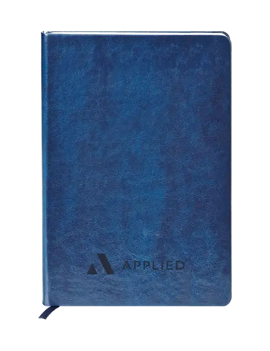 Fabrizio Blue Hard Cover 5.75 x 8.3 Journal w/Applied Logo