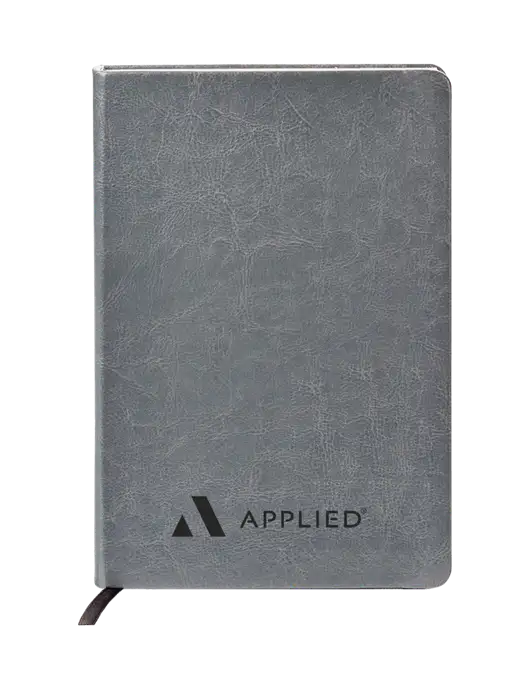Fabrizio Grey Hard Cover 5.75 x 8.3 Journal w/Applied Logo