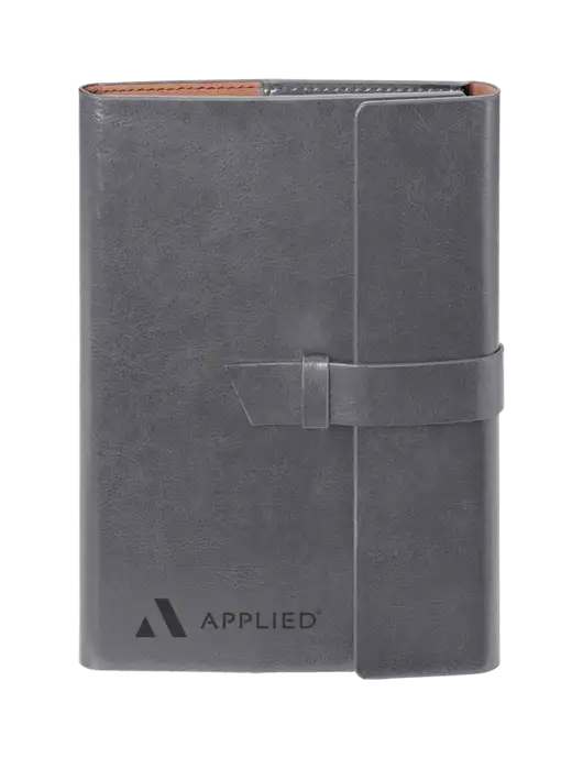 Fabrizio Grey 6.875 x 9.56 Portfolio w/Applied Logo