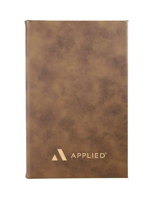 Rustic Leatherette 5.25 x 8.25 Journal w/Applied Logo