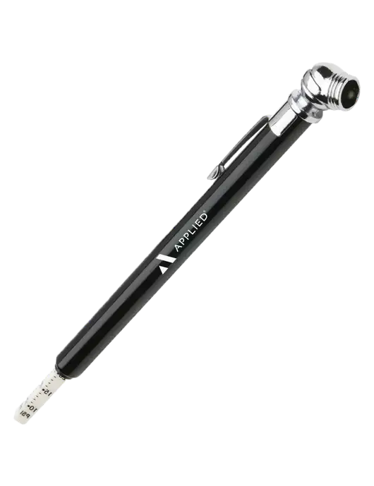 Quick View Black Tire Gauge w/Applied Logo