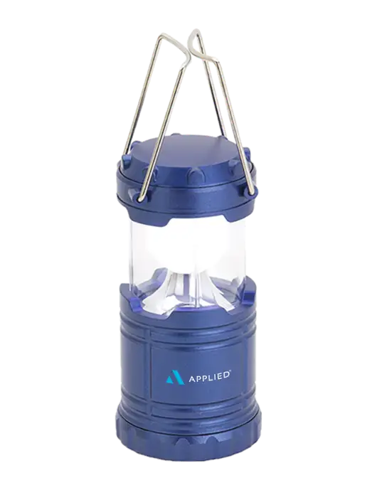 Blue Mini Retro Lantern w/Applied Logo