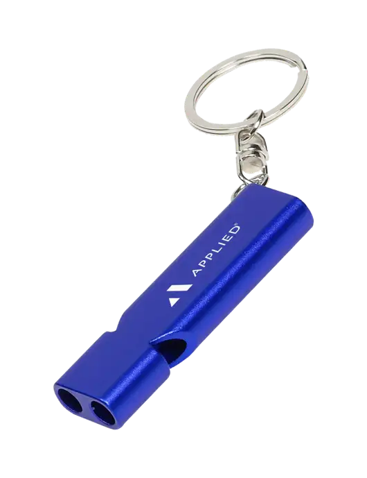 Quick Alert Blue Safety Whistle w/Applied Logo