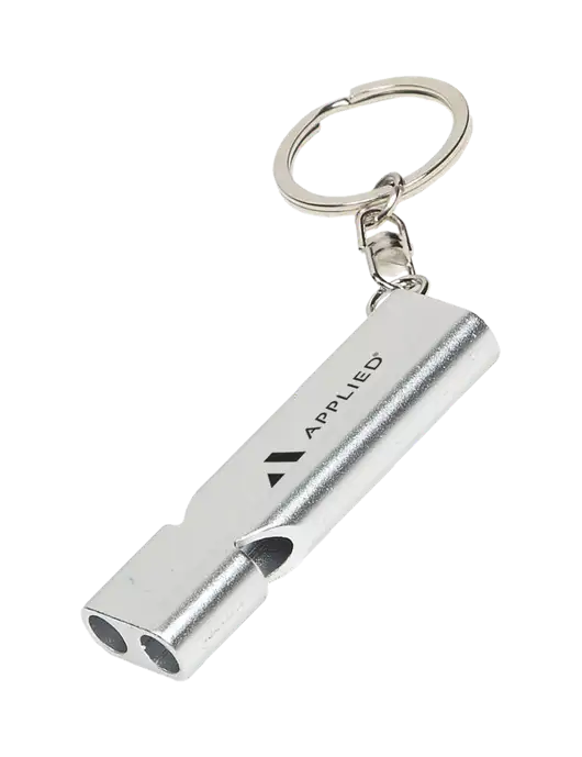 Quick Alert Silver Safety Whistle w/Applied Logo